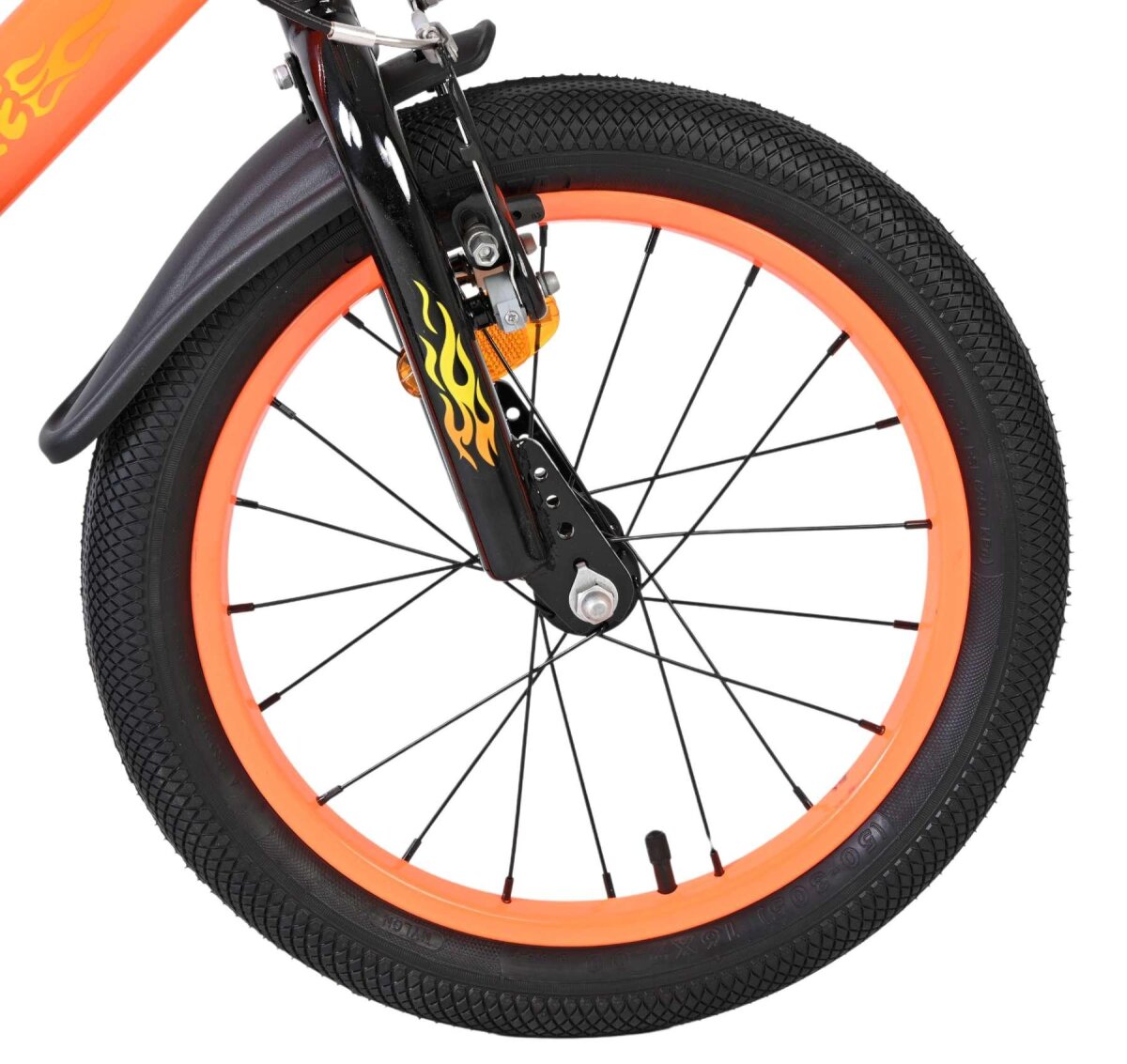 Volare Strike Kinderfahrrad Jungen 16 Zoll Schwarz-Orange mit zwei Handbremsen – Ansicht 3