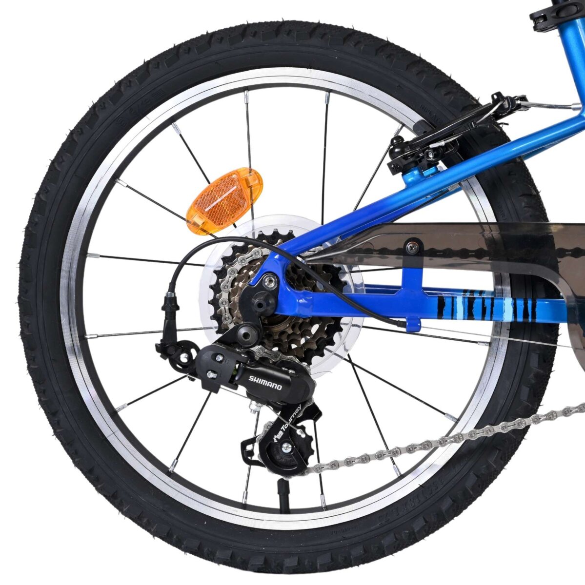 Volare Venom Kinderfahrrad Jungen 18 Zoll Blau mit 6 Gängen und zwei Handbremsen – Ansicht 2