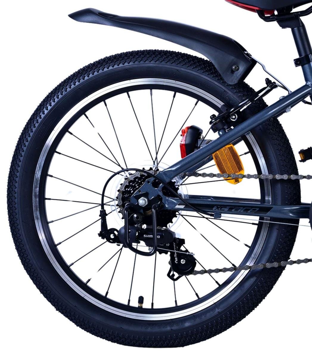Volare XC Race Kinderfahrrad - 20 Zoll - 7 Gang - Rot/Grau für Jungen – Ansicht 2