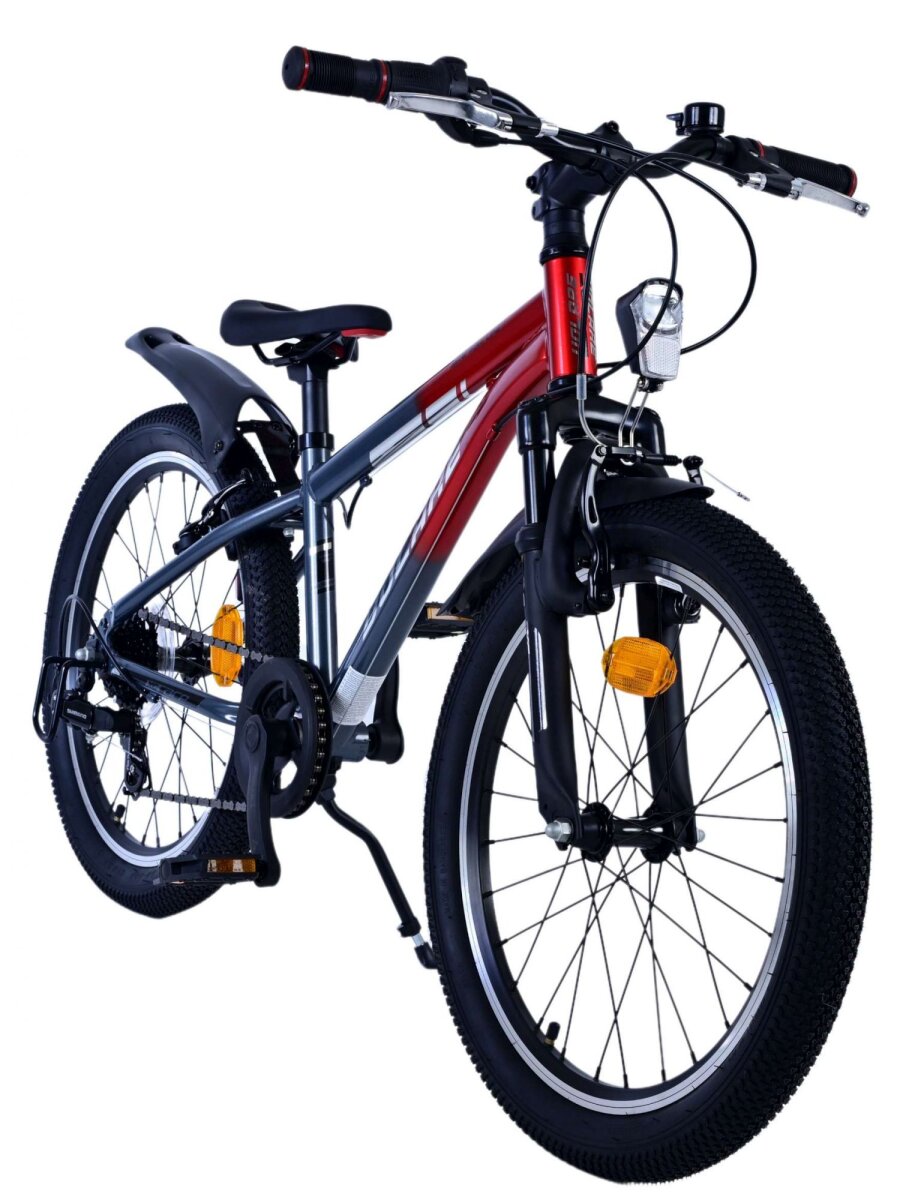 Volare XC Race Kinderfahrrad - 20 Zoll - 7 Gang - Rot/Grau für Jungen – Ansicht 6
