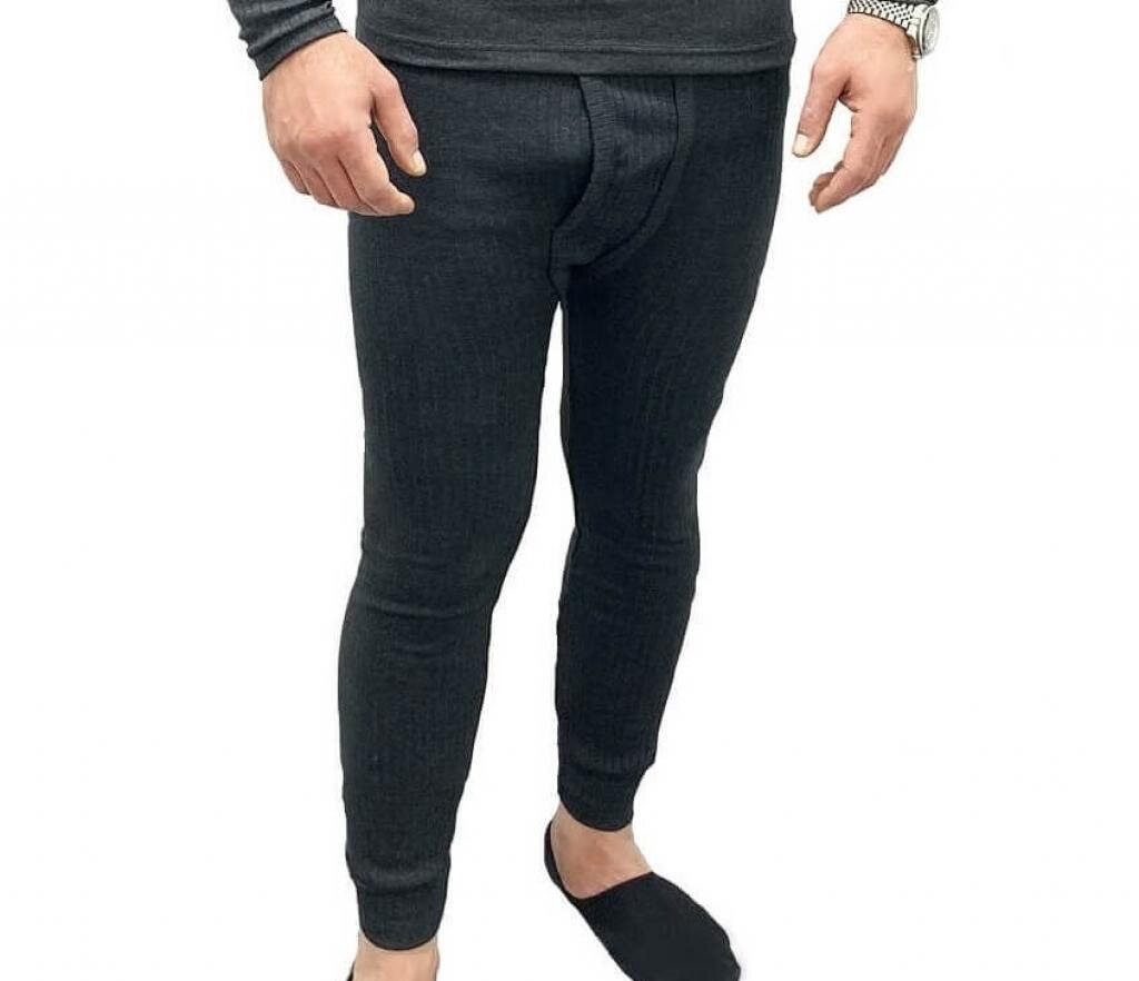 warme lange Thermo-Unterhose für Herren Gr. M in Anthrazit Garcia Pescara – Ansicht 2