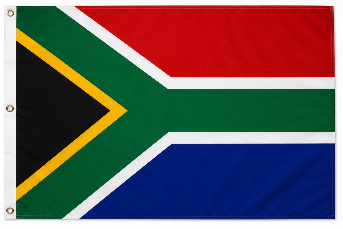 XXL Flagge Südafrika 250 x 150 cm Fahne mit 3 Ösen 100g/m² Stoffgewicht Hissflagge