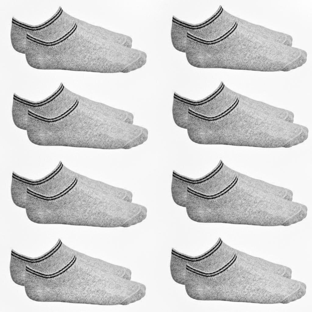 Zecond Zkin 32 Paar Sneaker Socken Gr. 32 - 38 grau Sommersocken Füßlinge aus Baumwolle
